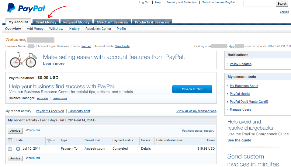 paypal fees on goods and services