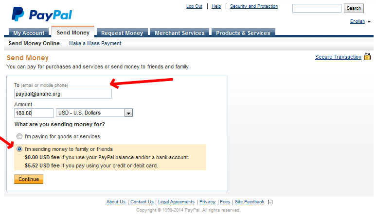 paypal friends and family limit